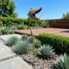 Giant Halloween Man-Eating Flower Garden Stake, Funny Metal Carnivorous Plant Yard Ornament for Backyard and Flower Bed Decor