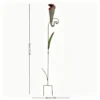 Halloween Pitcher Plant Garden Stake, Hand-Painted Metal Carnivorous Flower Yard Art for Outdoor Lawn and Pathway Decor
