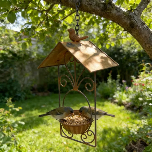 Rustic Scrollwork Bird Feeder