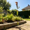 Halloween Pitcher Plant Garden Stake, Hand-Painted Metal Carnivorous Flower Yard Art for Outdoor Lawn and Pathway Decor