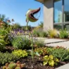 Giant Halloween Man-Eating Flower Garden Stake, Funny Metal Carnivorous Plant Yard Ornament for Backyard and Flower Bed Decor