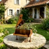 Creative Piano Shaped Distressed Metal Planter Box, Rustic Musical Themed Flower Pot for Garden Patio Balcony Home Decor Gift