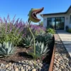 Giant Halloween Man-Eating Flower Garden Stake, Funny Metal Carnivorous Plant Yard Ornament for Backyard and Flower Bed Decor