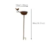 Rust Bird Water Bowl Stake