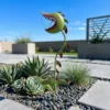 Giant Halloween Man-Eating Flower Garden Stake, Funny Metal Carnivorous Plant Yard Ornament for Backyard and Flower Bed Decor