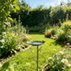 Lotus leaf bird bath stake for garden birds