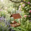 Rustic Hanging Bird Feeder for Garden Birds