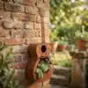 Guitar-Shaped Birdhouse Planter for Outdoor Gardens