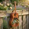 Guitar-Shaped Birdhouse Planter for Outdoor Gardens