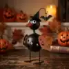 Witchy Crow Halloween Tabletop Decor with Pumpkin