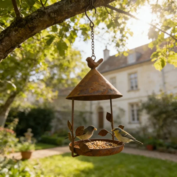 Hanging birdhouse feeder for garden birds