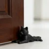 The Watchful Cat Door Stop — Cast Iron Entryway Accent