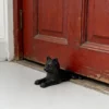 The Watchful Cat Door Stop — Cast Iron Entryway Accent