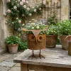 distressed-owl-planter-07 The Night Owl Planter — Distressed Iron Garden Planter