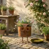 distressed-owl-planter-09 The Night Owl Planter — Distressed Iron Garden Planter