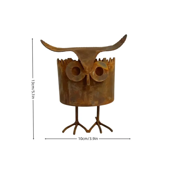 distressed-owl-planter-dimensions The Night Owl Planter — Distressed Iron Garden Planter