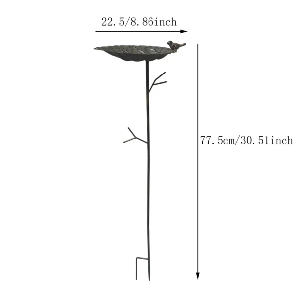 The Lotus Bird Bath Stake — Iron Garden Bird Bath