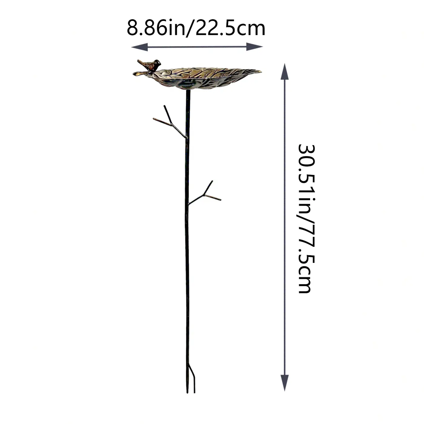 Lotus Leaf Bird Bath Stake for Garden Birds - Image 10