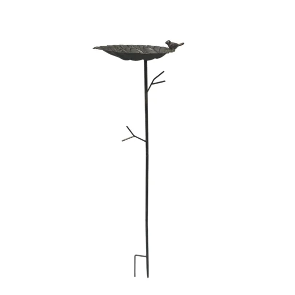 The Lotus Bird Bath Stake — Iron Garden Bird Bath