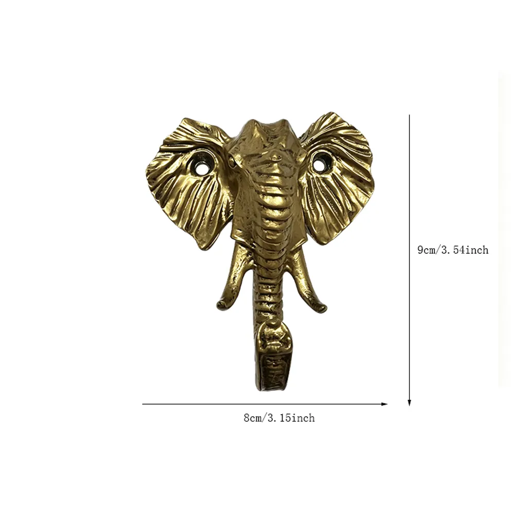 Golden Elephant Wall Key Hook for Entryway Decor - Image 4