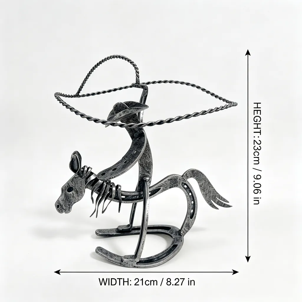 Western Cowboy Riding Horse Tabletop Decor - Image 4
