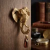 Golden Elephant Wall Key Hook for Entryway Decor