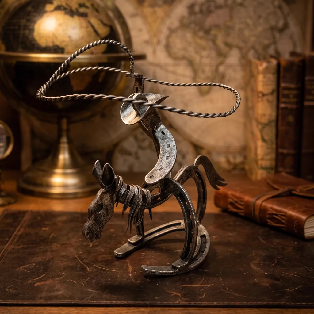 Western Cowboy Riding Horse Tabletop Decor - Image 6