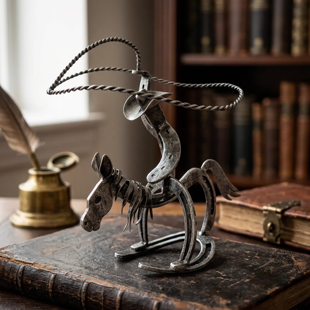 Western Cowboy Riding Horse Tabletop Decor - Image 10