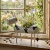 Painted Cow Planter for Windowsill Flowers