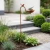 rustic-bird-bath-stake-02 Rustic Bird Bath Stake with Perched Bird