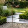 rustic-bird-bath-stake-09 Rustic Bird Bath Stake with Perched Bird