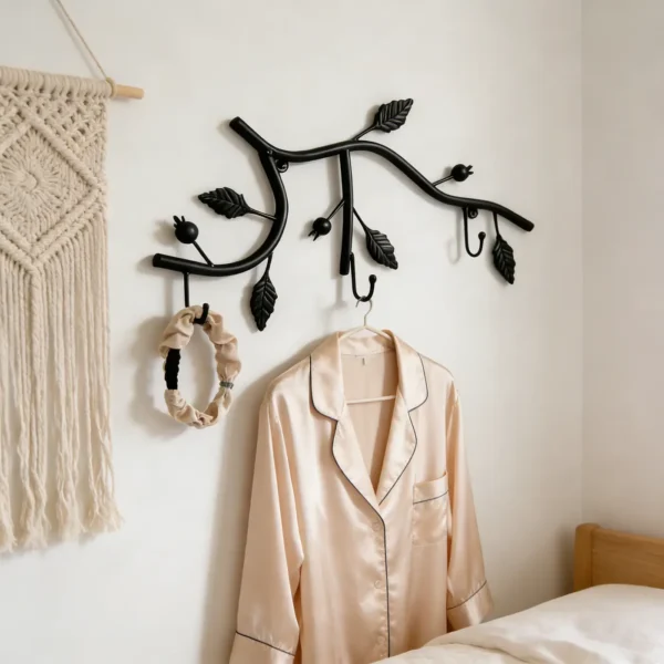 The Branch Wall Rack — Rust-Finish Iron Entryway Hook