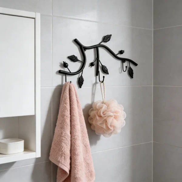 The Branch Wall Rack — Rust-Finish Iron Entryway Hook