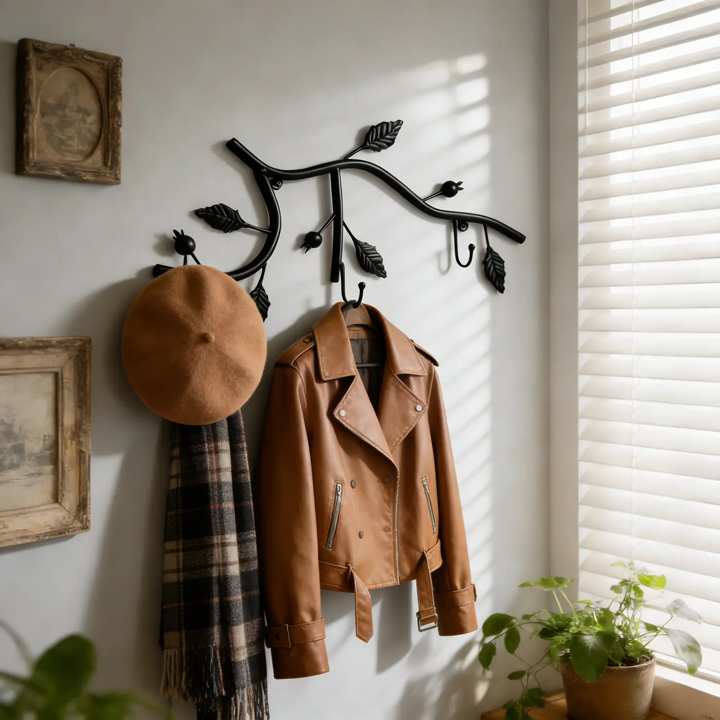 Rustic Branch Wall Hook Rack for Entryway Decor - Image 6