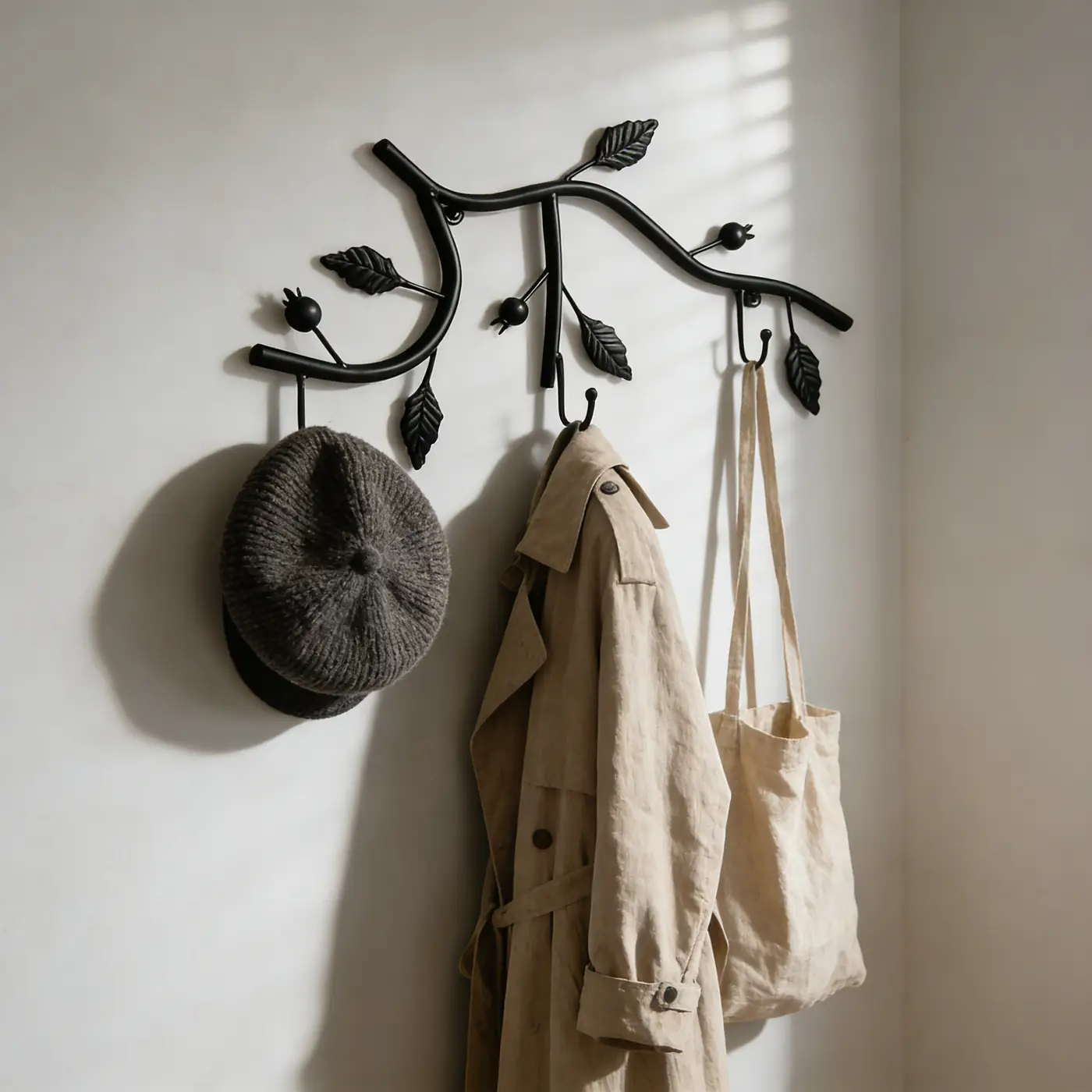 Rustic Branch Wall Hook Rack for Entryway Decor - Image 9