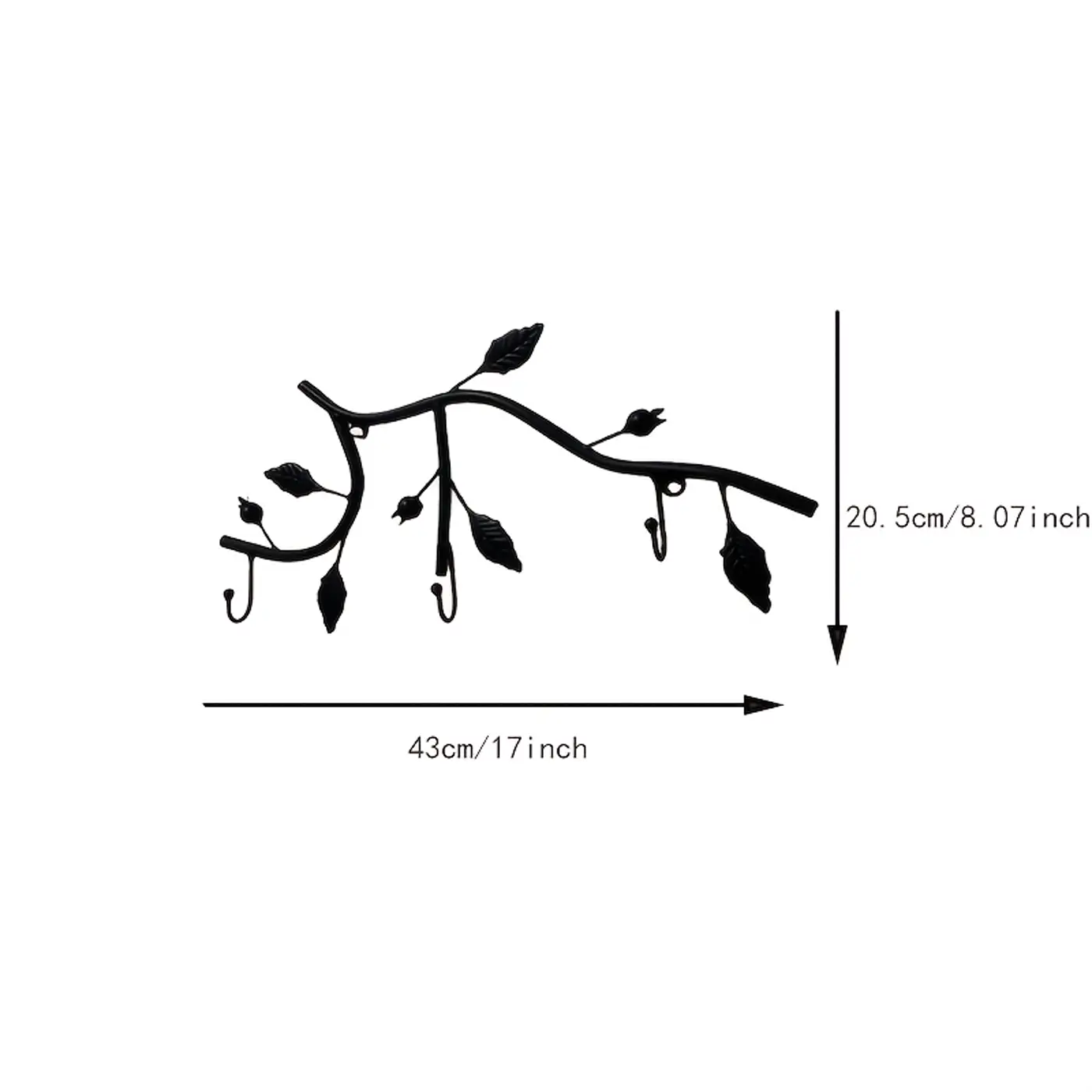 Rustic Branch Wall Hook Rack for Entryway Decor - Image 10