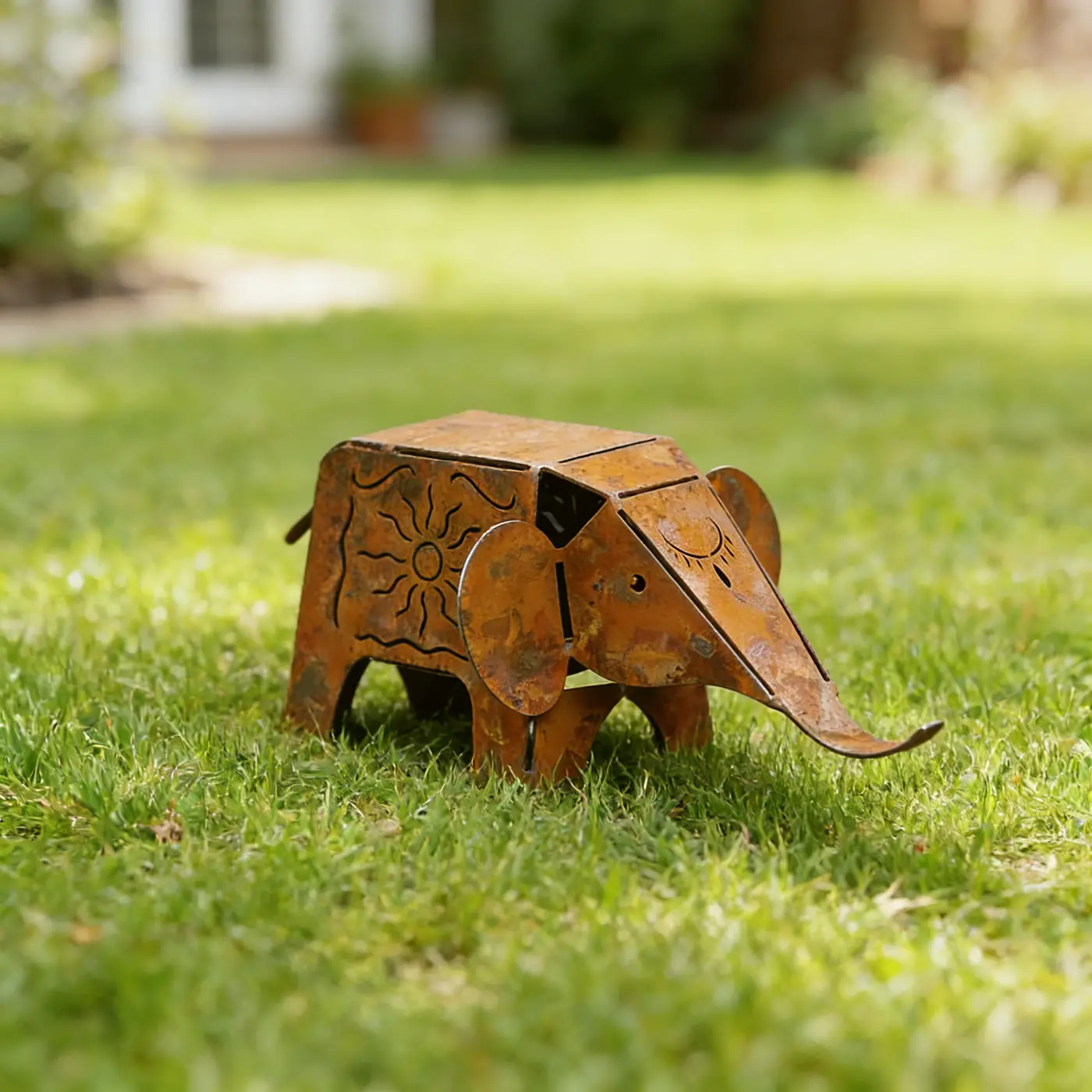 Rustic Elephant Garden Statue for Lawn Decor - Image 6