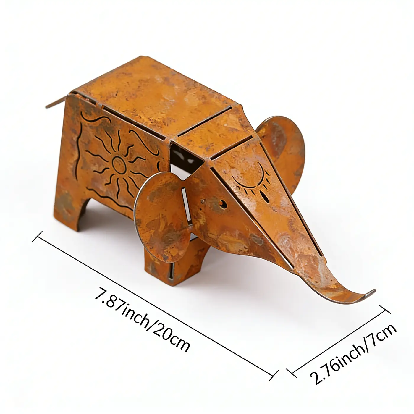 Rustic Elephant Garden Statue for Lawn Decor - Image 8