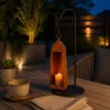 Rustic Hanging Candle Holder Lantern for Patio Decor