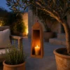 Rustic Hanging Candle Holder Lantern for Patio Decor