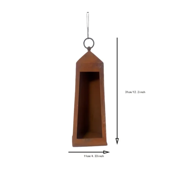 Rustic Hanging Candle Holder Lantern for Patio Decor