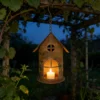 Rustic Hanging House Candle Holder Lantern