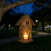 Rustic Hanging House Candle Holder Lantern