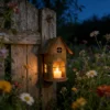 Rustic Hanging House Candle Holder Lantern
