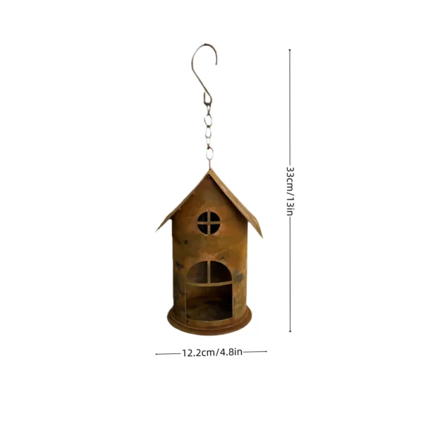 Rustic Hanging House Candle Holder Lantern