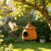 Rustic Hanging Birdhouse for Garden Birds