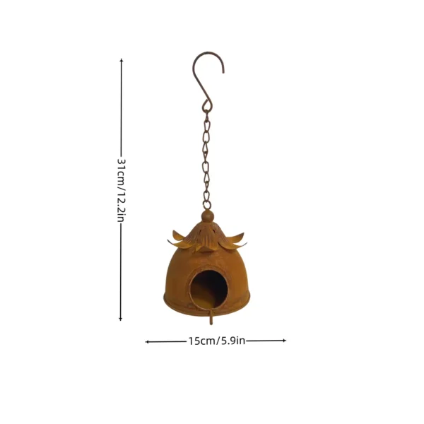 Rustic Hanging Birdhouse for Garden Birds