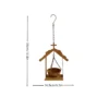 rustic-house-hanging-bird-feeder-dimensions Rustic House Hanging Bird Feeder for Garden Birds