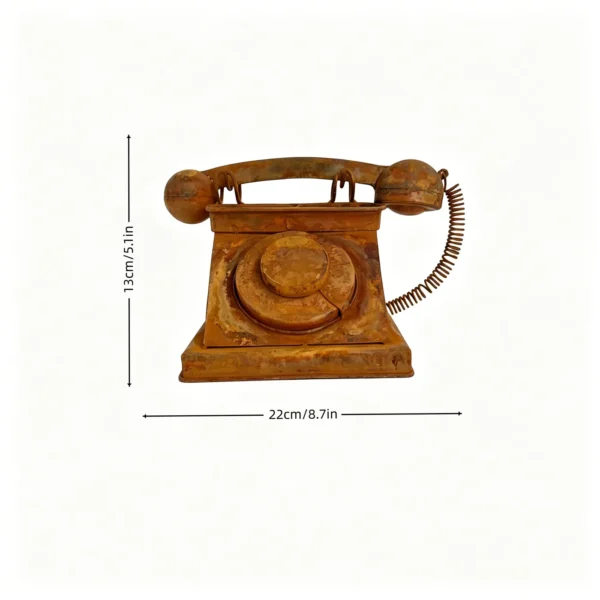 rustic-telephone-planter-dimensions Rustic Vintage Telephone Planter for Garden Decor
