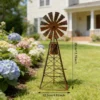 Rustic Windmill Garden Stake for Outdoor Decor